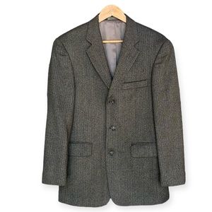 Stafford 36S men’s three button brown herringbone jacket